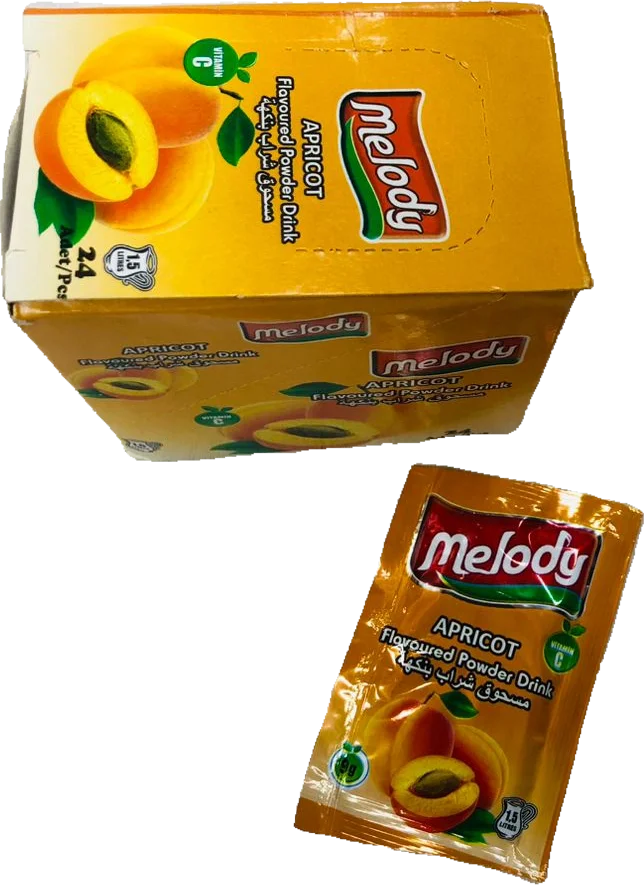 JUGO EN POLVO MELOCOTON 1,5L MELODY 9g DISPLAY