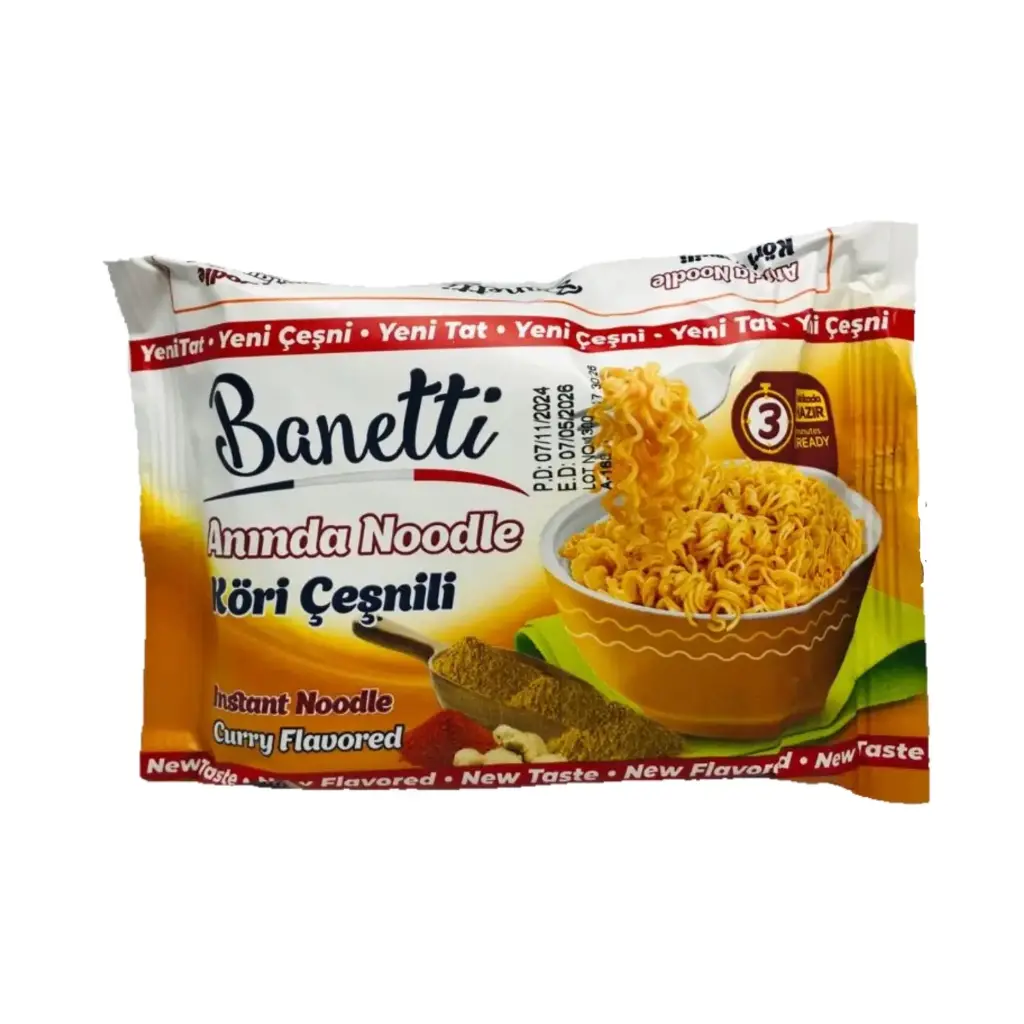 TALLARINES INSTANTANEOS BANETTI CURRY BOLSA 75g (40u)